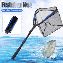 Load image into Gallery viewer, Aluminium Alloy Foldable Floating Fishing Net Telescoping Landing Net Retractable Handle Nylon Mesh Sea Fishing Accessorie