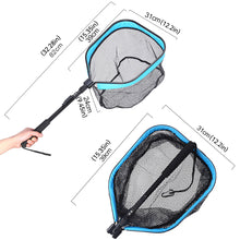 Load image into Gallery viewer, Foldable Floating Fishing Net Landing Net Easy Catch Release Telescopic Pole Fish Net for Saltwater Freshwate
