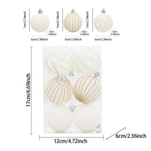 Load image into Gallery viewer, 6PCS 6cm Christmas Ball Ornaments Xmas Tree Hanging Pendants Home Party Decor 2025 New Year Noel Navidad