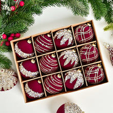 Load image into Gallery viewer, 12PCS 6cm Christmas Ball Ornaments Xmas Tree Hanging Pendants Home Party Decor 2025 New Year Noel Navidad