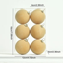 Load image into Gallery viewer, 6PCS 6cm Christmas Ball Ornaments Xmas Tree Hanging Pendants Home Party Decor 2025 New Year Noel Navidad