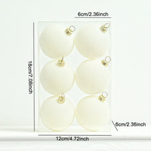 Load image into Gallery viewer, 6PCS 6cm Christmas Ball Ornaments Xmas Tree Hanging Pendants Home Party Decor 2025 New Year Noel Navidad