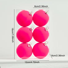 Load image into Gallery viewer, 6PCS 6cm Christmas Ball Ornaments Xmas Tree Hanging Pendants Home Party Decor 2025 New Year Noel Navidad