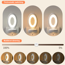 Load image into Gallery viewer, Creative Rotating Remote Control LED Night Light Plug-In Soft Light Eye Protection Sleep Atmosphere Bedroom Bedside Lamp