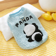 Load image into Gallery viewer, Animal Pattern Dog Clothes Cute Panda Vest Leashable Teddy Winter Clothes Bichon Warm Fleece Pet Clothing XS-XXL