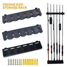Load image into Gallery viewer, 2Pcs 6-Rod Rack Fishing Rod Holders Vertical Horizontal Pole Holder Wall Mount Modular Fishing Pole For Wall