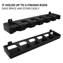 Load image into Gallery viewer, 2Pcs 6-Rod Rack Fishing Rod Holders Vertical Horizontal Pole Holder Wall Mount Modular Fishing Pole For Wall