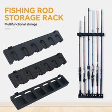 Load image into Gallery viewer, 2Pcs 6-Rod Rack Fishing Rod Holders Vertical Horizontal Pole Holder Wall Mount Modular Fishing Pole For Wall