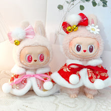 Load image into Gallery viewer, Doll Clothes Outfit Accessories For Labubu V2 V1 Plush Idol Doll's Clothing Red New Year Clothing Cloak Girl Gift