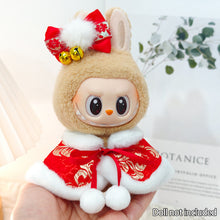 Load image into Gallery viewer, Doll Clothes Outfit Accessories For Labubu V2 V1 Plush Idol Doll's Clothing Red New Year Clothing Cloak Girl Gift
