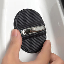 Load image into Gallery viewer, 4Pcs/Set Carbon Fiber Pattern Car Door Lock Protective Cover Cushion Anti Rust Sleeve Plastic for Car Door Lock Car Accessories