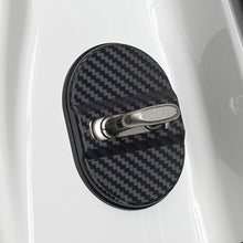 Load image into Gallery viewer, 4Pcs/Set Carbon Fiber Pattern Car Door Lock Protective Cover Cushion Anti Rust Sleeve Plastic for Car Door Lock Car Accessories