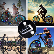 Load image into Gallery viewer, USB Rechargeable 14 RGB LED Bike Wheel Spoke Light Waterproof Bicycle Warning Lights LED Neon Bike Tyre Light Bicycle Rim Decor