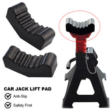 Load image into Gallery viewer, Universal 2Pcs Car Rubber Slotted Lift Jack Stand Pad Floor Adapter Pads Lifting Frame Safety Tools Grip Pinch Repair Tools