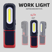 Load image into Gallery viewer, Portable USB Rechargeable COB Work Light Car Detailing Inspection Light Magnetic LED Flashlight Hanging Lamp Camping Torch