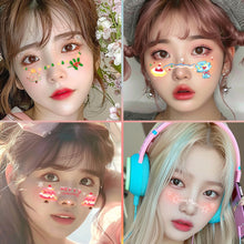Load image into Gallery viewer, Christmas Children's Tattoo Stickers Cartoon Cute Snowflake Deer Inspiration Creative Makeup Face Stickers Party Props