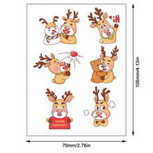 Load image into Gallery viewer, Christmas Tattoo Stickers Children's Stickers Cartoon Reindeer Santa Claus Stickers Holiday Party Face Stickers