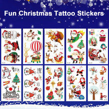 Load image into Gallery viewer, Christmas Tattoo Stickers, Fun Facial Stickers Children's Cartoon Tattoo Stickers Romantic Christmas Tattoo Stickers