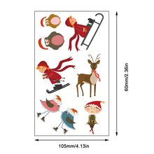 Load image into Gallery viewer, Christmas Tattoo Stickers, Fun Facial Stickers Children's Cartoon Tattoo Stickers Romantic Christmas Tattoo Stickers