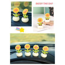 Load image into Gallery viewer, Beautiful Flowers For Car Dashboard Ornaments Gifts Car Center Console Decoration Sunflower Cactus Auto Interior Accessories