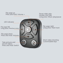 Load image into Gallery viewer, 7 Buttons Fingertip Blutooth Remote Control Scrolling Finger Mobile Phone Video Control Selfie Stick Automatic Page Camera Controller