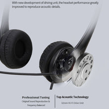 Load image into Gallery viewer, Call Center Headphone USB Wired Business Headset With 3.5mm Mic Volume Control Mute Cancelling Telephone Operator