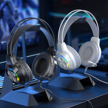Load image into Gallery viewer, Headphones 3.5mm Wired Gaming Bass Headset Earphones Music For Computer Game PC Chat computer With Microphone LED RGB Light
