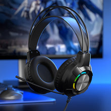 Load image into Gallery viewer, Headphones 3.5mm Wired Gaming Bass Headset Earphones Music For Computer Game PC Chat computer With Microphone LED RGB Light
