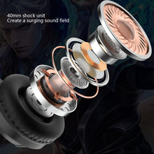 Load image into Gallery viewer, Headphones 3.5mm Wired Gaming Bass Headset Earphones Music For Computer Game PC Chat computer With Microphone LED RGB Light