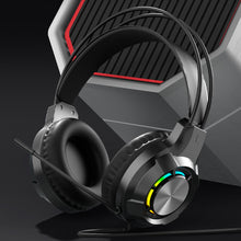 Load image into Gallery viewer, Headphones 3.5mm Wired Gaming Bass Headset Earphones Music For Computer Game PC Chat computer With Microphone LED RGB Light
