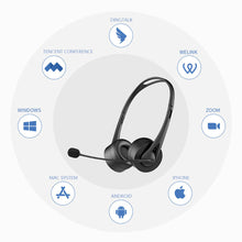 Load image into Gallery viewer, BT V5.3 Headset HiFi Headphones Head-mounted With Mic Wireless Truck Driver Hands-free Call Headset for Call Center Office