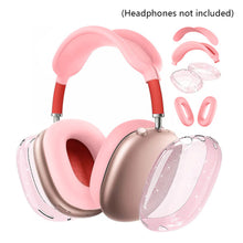 Load image into Gallery viewer, 2/4pcs Glitter Sparkle Protective Case Shockproof Ear Pad Clear Ear Cups Headband TPU Earphone Case Cover For Airpods Max Earphone