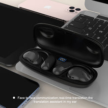 Load image into Gallery viewer, AI Intelligent Translation Bluetooth Headset OWS Hanging Ear Wireless Stereo Sports Gaming Headphones