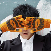 Load image into Gallery viewer, 1 Pair Knitted Warm Gloves Outdoor Non-Slip Touch Screen Riding Gloves With Removable Lanyard