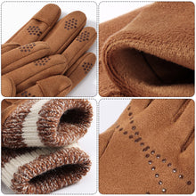 Load image into Gallery viewer, 1 Pair Autumn Winter Suede Warm Gloves For Man Outdoor Windproof Cold-Proof Flip Finger Touch Screen Riding Gloves