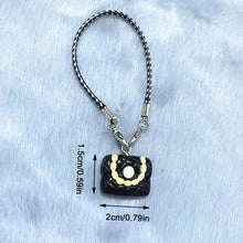Load image into Gallery viewer, Dollhouse Mini Model Camellia Black and White Bag Hanging Neck Accessories Doll Pendant Accessories