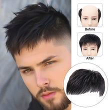 Load image into Gallery viewer, Wig Men's Head Replacement Block Inch Head Mediterranean Bald Hair Covering White Hair Natural Breathability Top Replacement