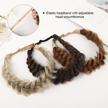 Load image into Gallery viewer, Fashionable Girl Hand Torn Woven Headband with Elastic Bohemian Style Lightweight Creative Wig Braided Headband Headband