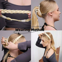 Load image into Gallery viewer, Fashionable Girl Hand Torn Woven Headband with Elastic Bohemian Style Lightweight Creative Wig Braided Headband Headband