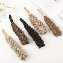 Load image into Gallery viewer, Fashionable Girl Hand Torn Woven Headband with Elastic Bohemian Style Lightweight Creative Wig Braided Headband Headband