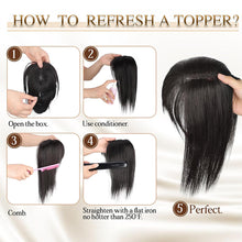 Load image into Gallery viewer, Wig Women Natural Lightweight Breathable Height Increasing Covering White Hair Head Invisible Seamless Fluffy Simulated Wig Piece