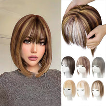 Load image into Gallery viewer, Wig Women Natural Lightweight Breathable Height Increasing Covering White Hair Head Invisible Seamless Fluffy Simulated Wig Piece