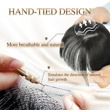 Load image into Gallery viewer, Wig Women Natural Lightweight Breathable Height Increasing Covering White Hair Head Invisible Seamless Fluffy Simulated Wig Piece