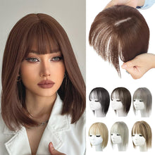 Load image into Gallery viewer, Wig Women Natural Lightweight Breathable Height Increasing Covering White Hair Head Invisible Seamless Fluffy Simulated Wig Piece