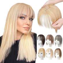 Load image into Gallery viewer, Wig Women Natural Lightweight Breathable Height Increasing Covering White Hair Head Invisible Seamless Fluffy Simulated Wig Piece