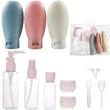 Load image into Gallery viewer, Portable Travel Liquid Container Tool Perfume Bottle Set Refillable Spray Lotion Shampoo Shower Tube Cosmetic Bottling Bottle