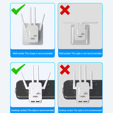 Load image into Gallery viewer, 2.4G WiFi Repeater 300Mbps 1200Mbps Dual-Band Repetidor of Signal Booster WIFI Amplificador Range Repeater Wireless Point AP Router