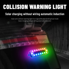 Load image into Gallery viewer, Solar Power 16 LED Mortorcycle Car Warning Flashing Light Night Ride Tail Light Anti-rear Strobe Light for Motorcycle Electric Vehicle Bicycle