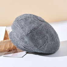 Load image into Gallery viewer, Retro Plaid Beret Fashionable Versatile Autumn Winter Delicate Soft Comfortable Breathable Beret Octagonal Hat for Women