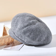 Load image into Gallery viewer, Retro Plaid Beret Fashionable Versatile Autumn Winter Delicate Soft Comfortable Breathable Beret Octagonal Hat for Women